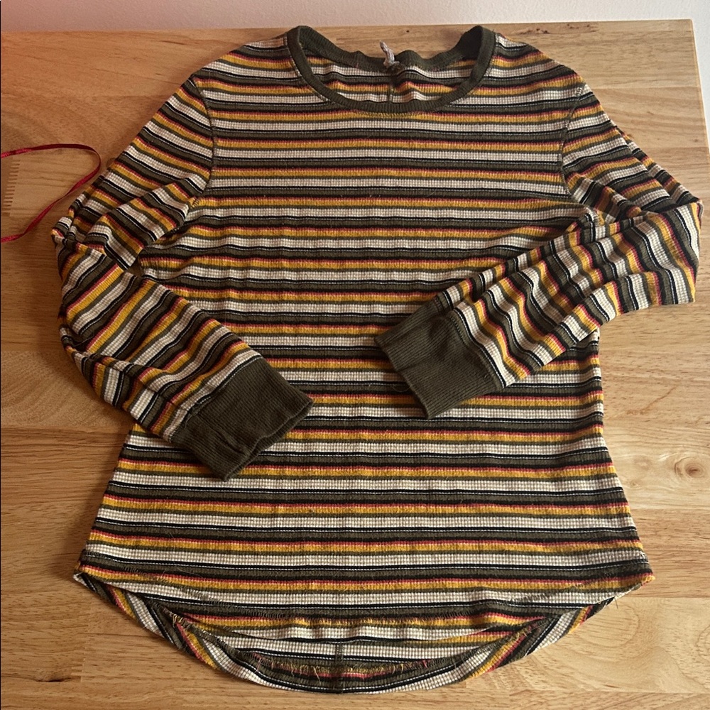 Free People Multicolor Striped Long Sleeve Tee